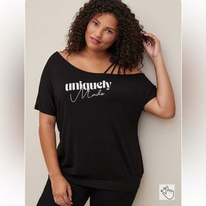 Torrid Graphic Classic Fit Super Soft Off Shoulder Strappy Tee 3